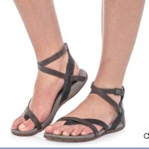 Chaco Women's Dark Brown Crisscross Ankle-Strap Sandals